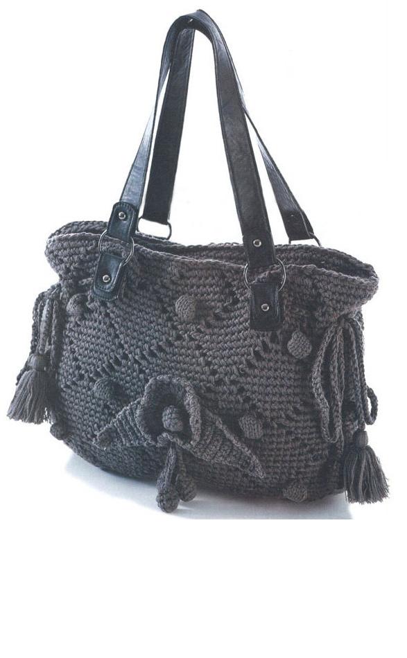 Crochet bag PATTERN, crochet casual bag pattern, crochet shoulder bag ...