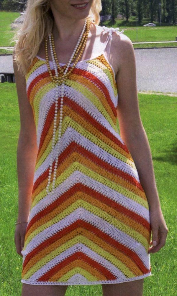 Beach dress PATTERN, sexy crochet tunic pattern, beach crochet dress