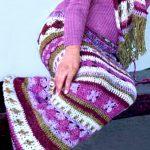 Crochet skirt PATTERN, maxi boho crochet skirt pattern, scarf pattern.