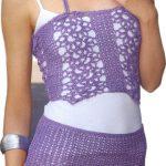 Crochet top PATTERN, beach crochet set (skirt + top), crochet skirt pattern.