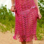 Crochet dress PATTERN, maxi crochet skirt pattern, beach crochet skirt.