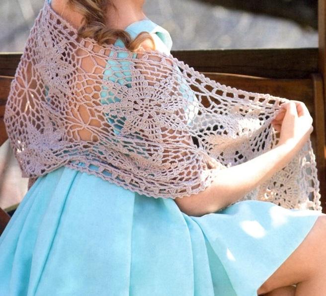 Crochet wrap PATTERN, wedding crochet shawl pattern, shoulder wrap ...