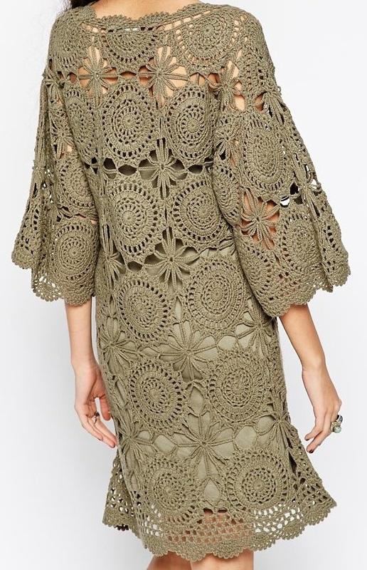 Crochet dress PATTERN, boho dress pattern, beach crochet boho dress ...
