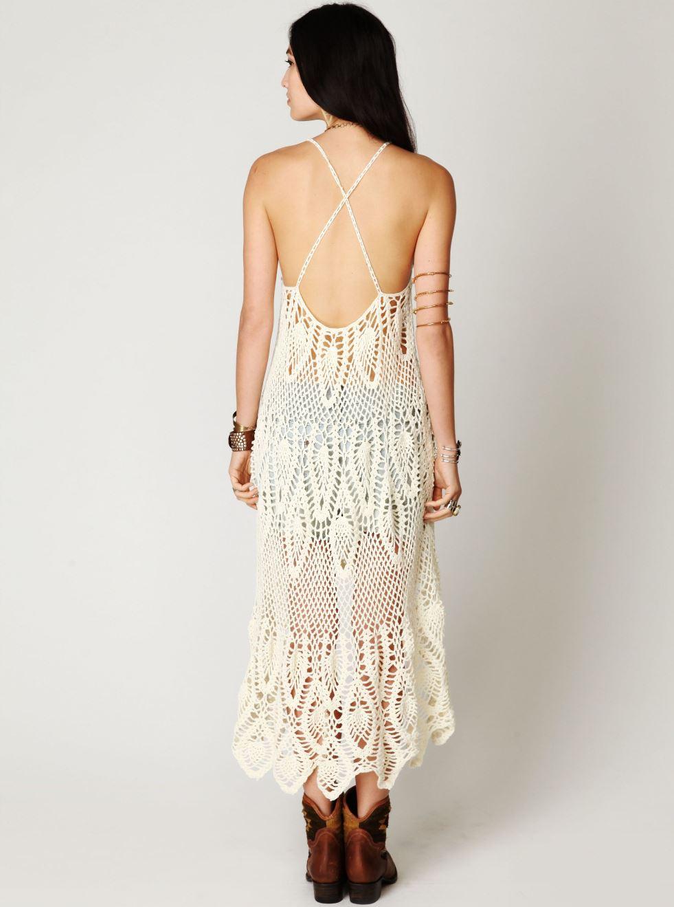 Designer crochet dress PATTERN, beach wedding dress crochet pattern ...