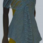 Crochet wrap PATTERN, beach boho crochet tunic with asymmetric hem.