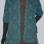 Crochet jacket PATTERN, kimono sleeves crochet cardigan pattern pdf.