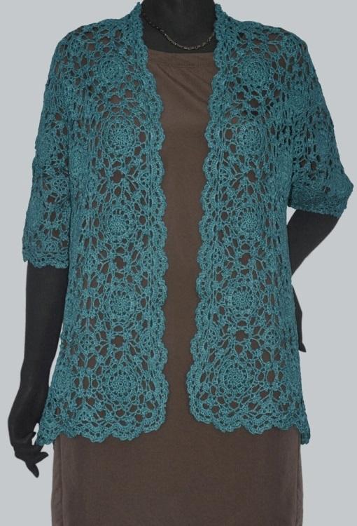 Crochet jacket PATTERN, kimono sleeves crochet cardigan pattern pdf