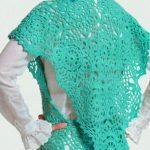 Crochet wrap PATTERN, boho crochet triangle vest pattern, shoulder wrap.