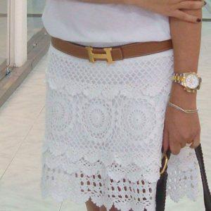 Crochet skirt PATTERN, sexy beach crochet skirt pattern, ruffle skirt PDF.