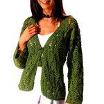 Crochet jacket PATTERN, casual crochet jacket, warm jacket pattern.